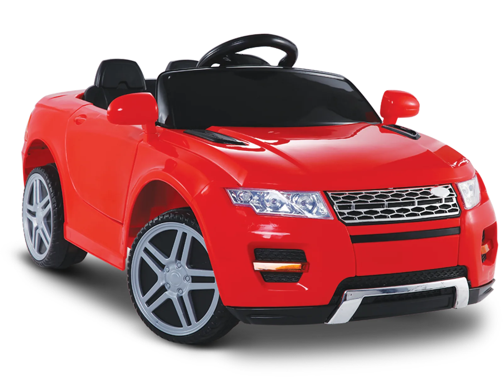 Red ride on SUV